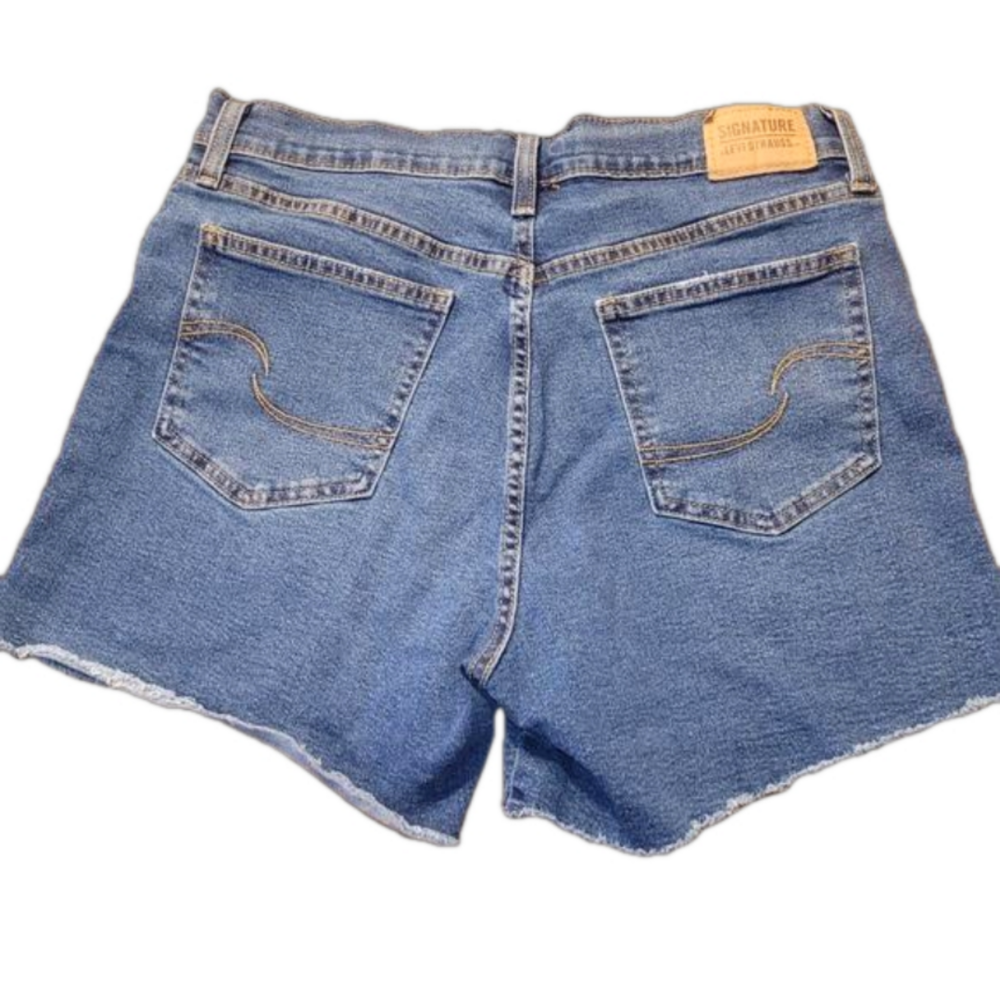 Signature Levi's Heritage High-rise denim shorts - size 10 - Raw Hem